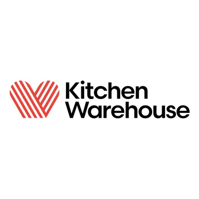 Red and black kitchen warehouse logo.