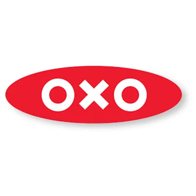 Red and white oxo logo.