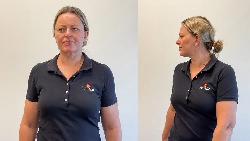 Image of woman doing side twist standing