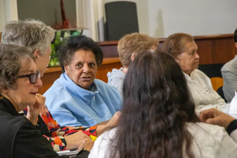 Image of women chatting in the yarning circle.