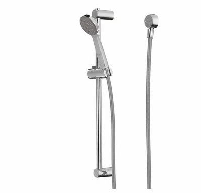 An adjustable shower head.