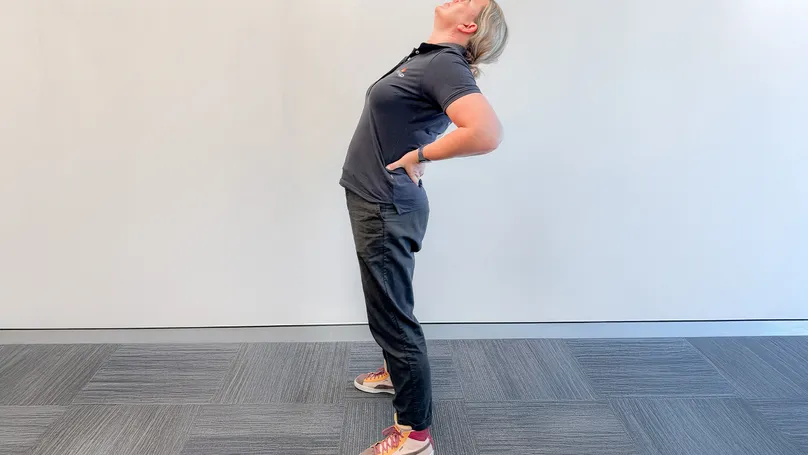 woman doing back extension