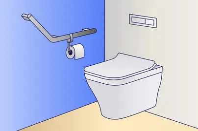bathroom grab rail illustration