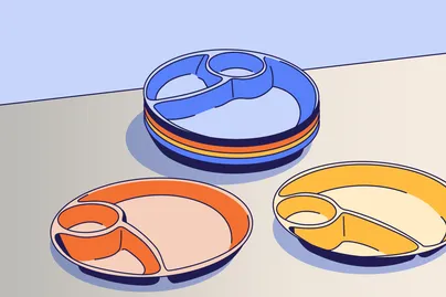 adaptive plates with divided sections illustration