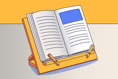 book stand illustration