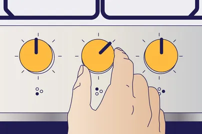 kitchen knob turner illustration