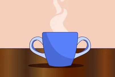 mug with two handles illustration