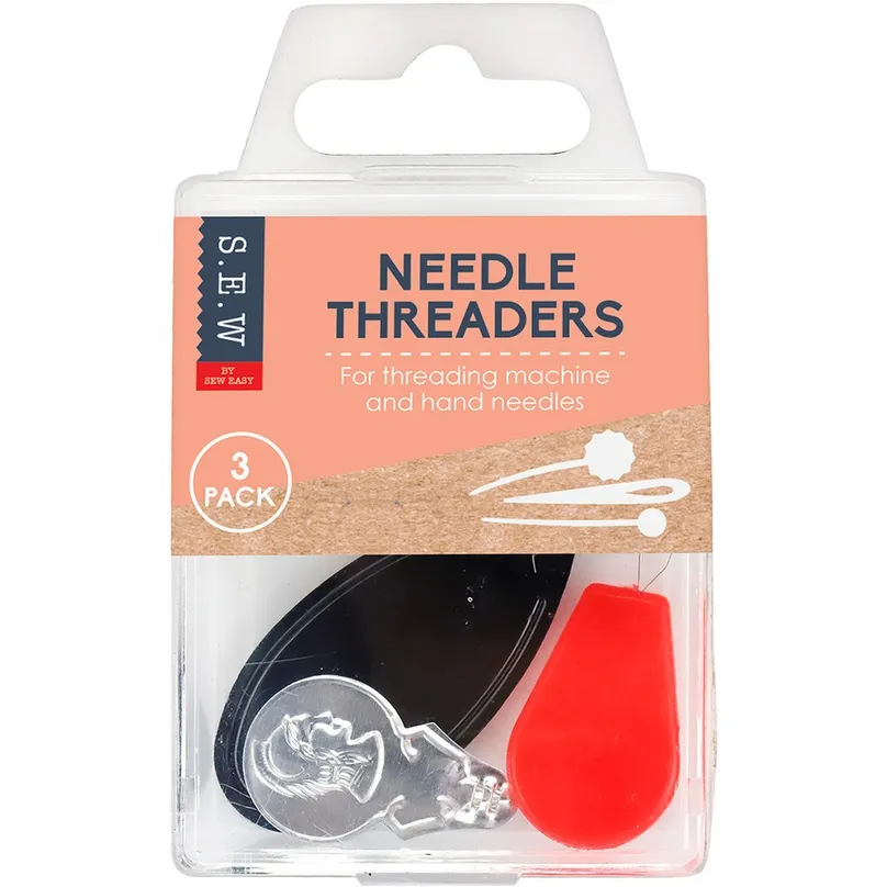 A box of needle threaders to help thread needles.