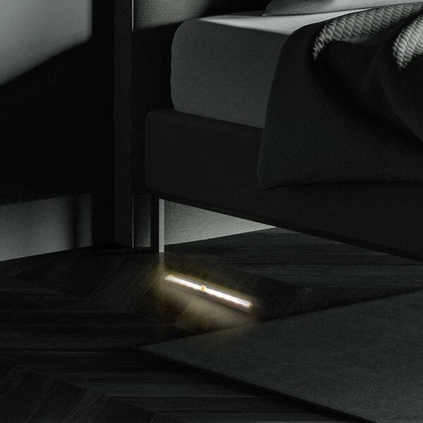 Automatic night light under the bed.