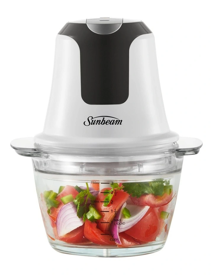 Pump action food chopper