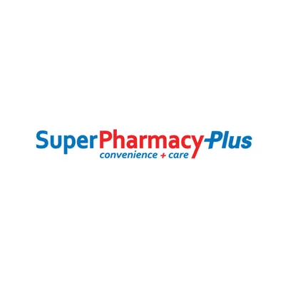 Red and blue SuperPharmacyPlus logo