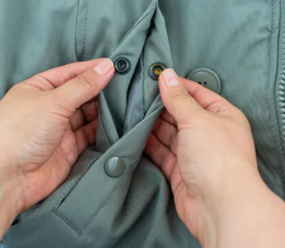 Zips, buttons and clasps